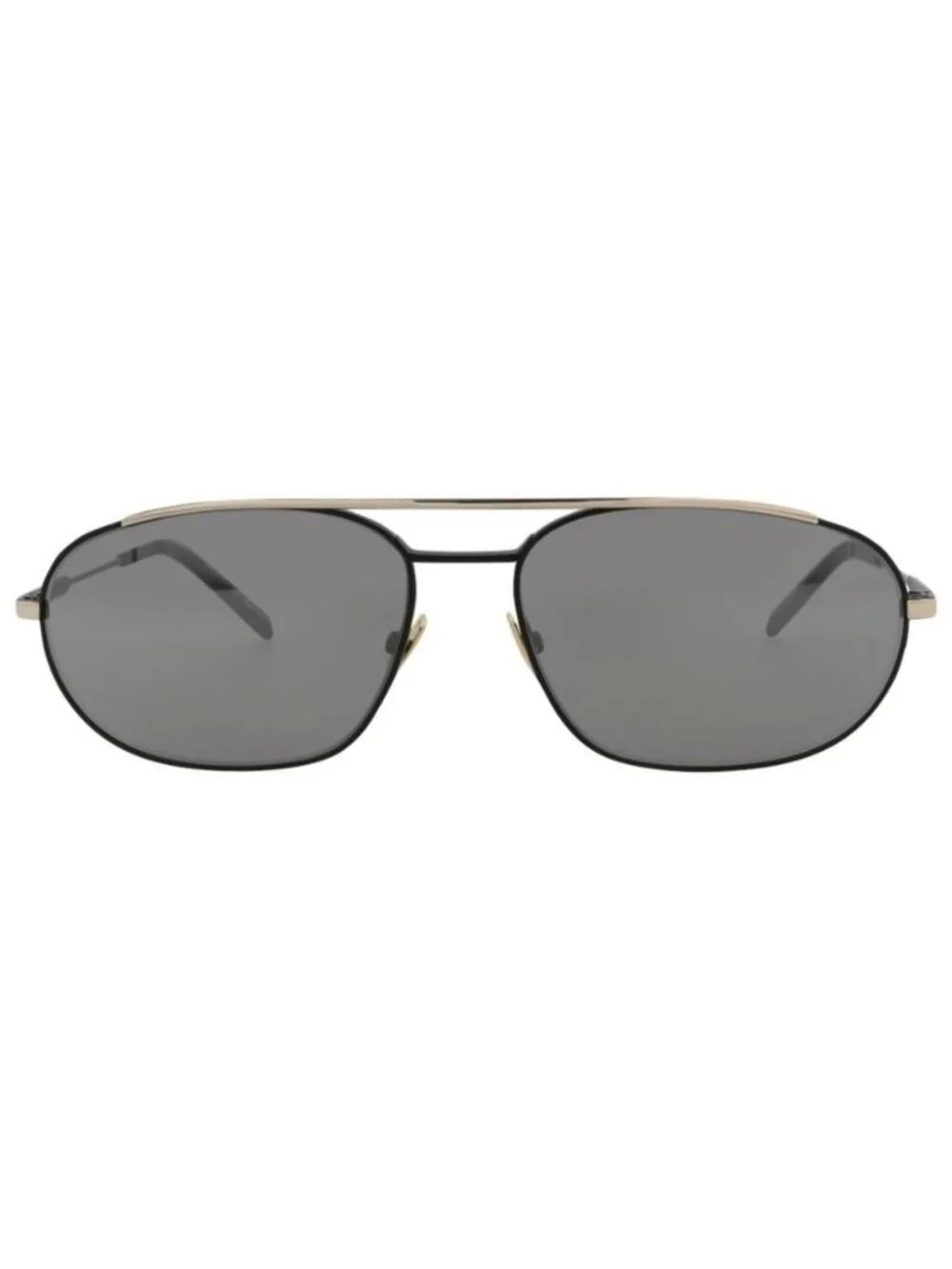 New Saint Laurent Mens Round/Oval Black Black Silver Fashion Designer Sunglasses